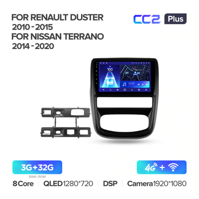 Штатна магнітола Teyes CC2 Plus 3GB+32GB 4G+WiFi Renault Duster (2010-2015)