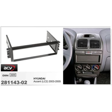 Рамка переходная ACV 281143-02 Hyundai Accent (1 DIN)