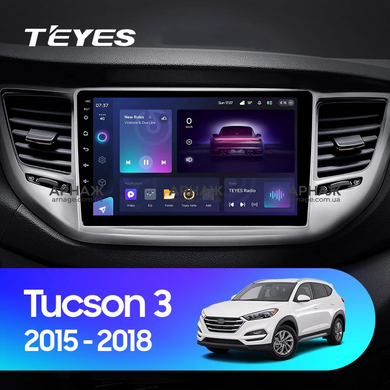 Штатна магнітола Teyes CC3 2K 6+128 Gb Hyundai Tucson 3 2015-2018 (A) 9"
