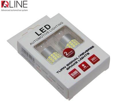 LED габариты QLine 3157 (P27/7W) White CANBUS