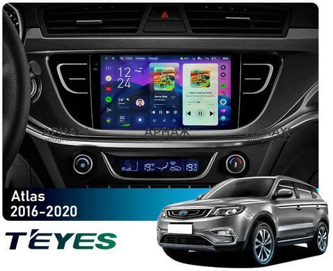 Штатна магнітола Teyes CC4 2K 6+64 Gb Geely Atlas NL-3 2016-2020 9"