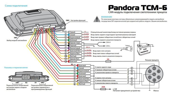 Модуль прицепа Pandora TCM-6