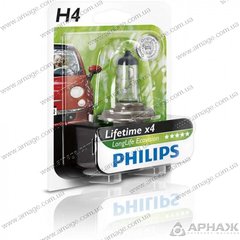 Лампа галогенна Philips H4 LongLife EcoVision 12342LLECOB1