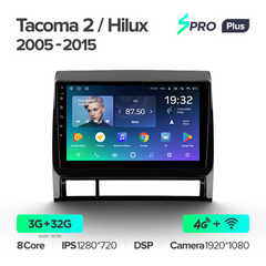 Штатная магнитола Teyes sPRO Plus 3GB+32GB 4G+WiFi Toyota Tacoma 2 / Hilux (2005-2015)