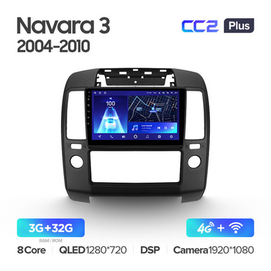 Штатна магнітола Teyes CC2 Plus 3GB+32GB 4G+WiFi Nissan Navara 3 (2004-2010)