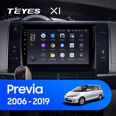 Штатна магнітола Teyes X1 2+32Gb Toyota Previa XR50 2006 - 2019 9"