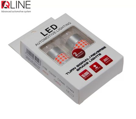 LED габарити QLine 3157 (P27/7W) Red CANBUS