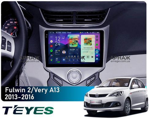 Штатная магнитола Teyes CC4 Pro 2K 8+128 Gb Chery Fulwin 2 Very A13 (F1) 2013 - 2016 9"