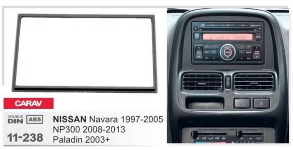 Рамка переходная Carav 11-238 NISSAN Navara 1997-2005; NP300 2008-2013; Paladin 2003+