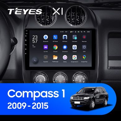 Штатна магнітола Teyes X1 2+32Gb Jeep Compass 1 MK 2009-2015 10"