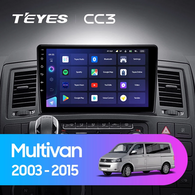 Штатная магнитола Teyes CC3 4+64 Gb Volkswagen Multivan T5 (1 Din)2003-2015 9" 1din
