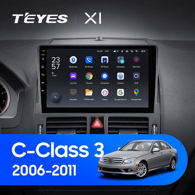 Штатна магнітола Teyes X1 2+32Gb Wi-Fi Mercedes Benz C Class 3 W204 S204 2006-2011 9"