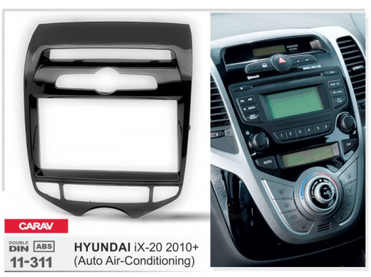 Рамка перехідна Carav 11-311 Hyundai IX20 2010+ (Auto air cond)