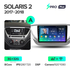 Штатна магнітола Teyes sPRO Plus 3GB+32GB 4G+WiFi Hyundai Accent (Solaris) (2017-2018)