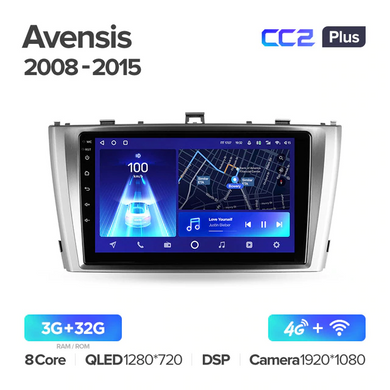 Штатна магнітола Teyes CC2 Plus 3GB+32GB 4G+WiFi Toyota Avensis (2008-2015)