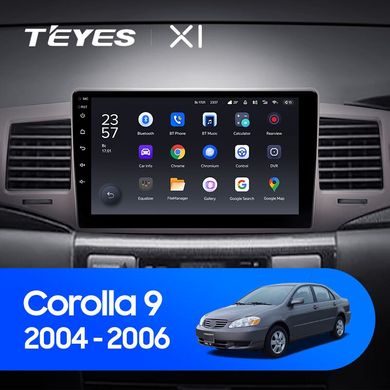 Штатная магнитола Teyes X1 2+32Gb Wi-Fi Toyota Corolla 9 E120 2004-2006 9"