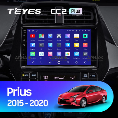 Штатна магнітола Teyes CC3 6+128 Gb 360&deg; Toyota Prius XW50 2015-2020 9"