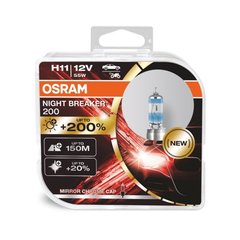 Галогенные лампы Osram 64211NB200-HCB H11 12V 55W PGJ19-2 Night Breaker Laser +200% 2шт/комп.