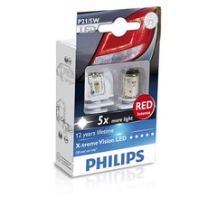 Лампа галогенна Philips P21 / 5W RED 12 / 24V 12899RX2