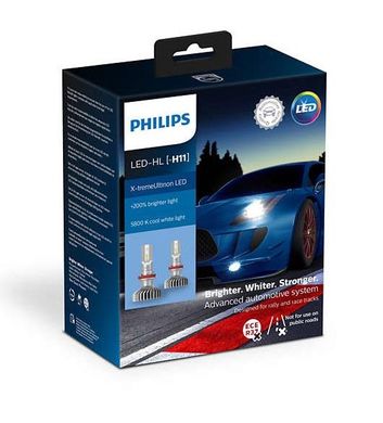 LED автолампы Philips 11362XUX2 Ultion +200% H8/H11/H16 5800K