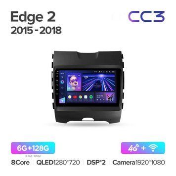 Штатная магнитола Teyes CC3 6+128 Gb 360&deg; Ford Edge 2 2015-2018 9"