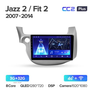 Штатна магнітола Teyes CC2 Plus 3GB+32GB 4G+WiFi Honda Jazz / Fit (2007-2014)