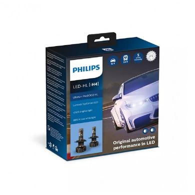 Светодиодные автолампы Philips H4 11342U90CWX2 LED Ultinon Pro9000 +250% 12/24V