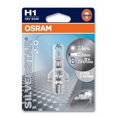 Автолампа Osram H1 64150SV2-01B 55W 12V P14.5S 10X1