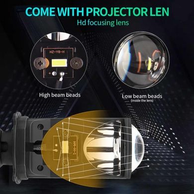 LED автолампи HeadLight Y6D BI-LED H4 25/35W mini