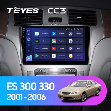 Штатна магнітола Teyes CC3 2K 4+64 Gb Lexus ES250 ES300 ES330 2001-2006 9''