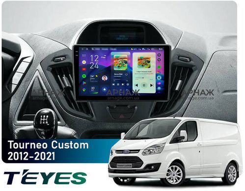 Штатная магнитола Teyes CC4 Pro 2K 12+256 Gb Ford Tourneo Custom 1 I Transit (F1) 2012-2021 9"