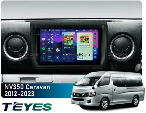 Штатна магнітола Teyes CC4 Pro 2K 12+256 Gb Nissan NV350 Caravan 2012-2023 9"