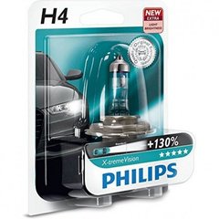 Лампа галогенна Philips H4 X-treme VISION + 130% 12342XV + B1