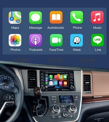 Бездротовий CarPlay та Android Auto для Toyota Sienna (2015 - 2017) Touch2 / Entune 2.0 System.