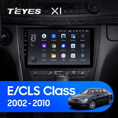 Штатна магнітола Teyes X1 2+32Gb Wi-Fi Mercedes Benz E-Class S211 W211 CLS-Class C219 2002-2010 9"