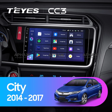 Штатная магнитола Teyes CC3 6+128 Gb Honda City 2014-2017 (A) 10"