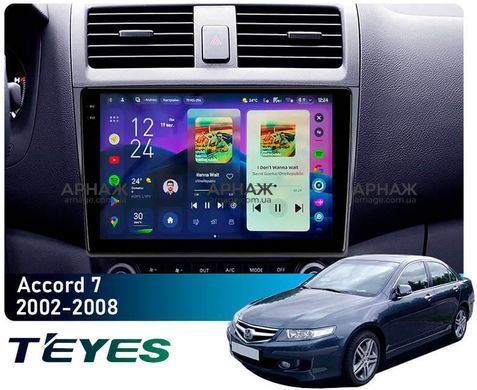 Штатная магнитола Teyes CC4 2K 8+128 Gb Honda Accord 7 CM UC CL (F2) 2002-2008 10" (L1)