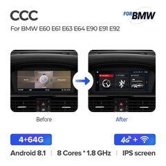 Штатная магнитола Teyes CCC 4GB+64GB 4G+WiFi BMW 3/5 Series (E90 E91 E92 E60 E61 E63 E64)