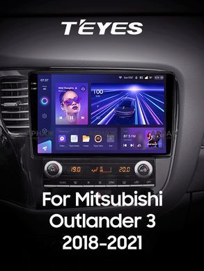 Штатная магнитола Teyes CC3 2K 4+32 Gb Mitsubishi Outlander 3 GF0W GG0W (1 Din) 2012-2018 (A) 10" 1din