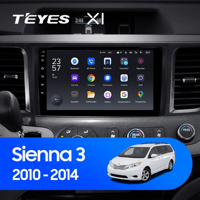 Штатна магнітола Teyes X1 2+32Gb Toyota Sienna 3 XL30 2010 - 2014 (A) 9"