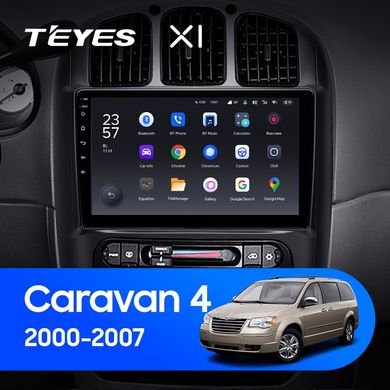 Штатна магнітола Teyes X1 2+32Gb Wi-Fi Dodge Caravan 4 For Chrysler Voyager RG RS For Town & Country RS 2000-2007 10"
