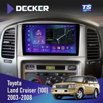 Штатна магнітола DECKER Toyota Land Cruiser (100) 2003-2008 TS TS9-003 4x64. DSP 4G. 2k
