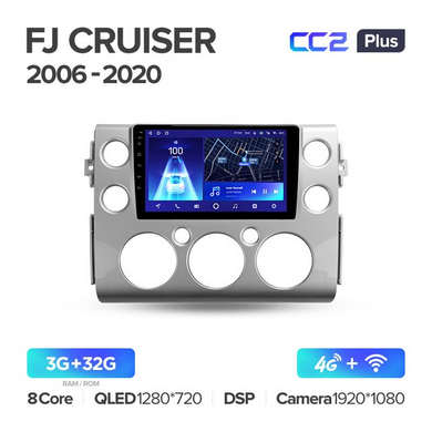 Штатна магнітола Teyes CC2 Plus 3GB+32GB 4G+WiFi Toyota FJ Cruiser (2006-2020)