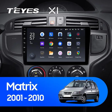Штатна магнітола Teyes X1 2+32Gb Wi-Fi Hyundai Matrix 2001 - 2010 9"