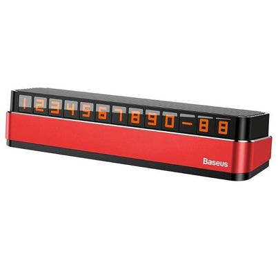 Baseus Parking Number Plate Red (ACNUM-B09)