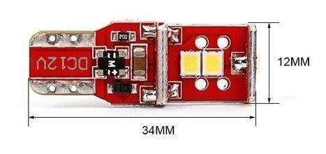 Carlamp 3GS5-T10-W. 9-14V. 270Лм (червоний корпус) Canbus