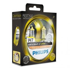 Лампа галогенна Philips H7 ColorVision Yellow 3350K 12972CVPYS2