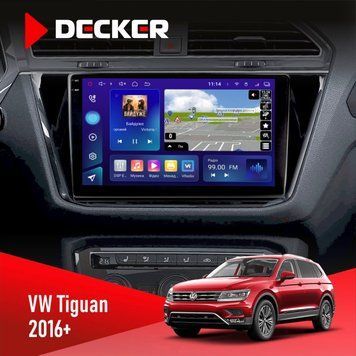 Штатна магнітола DECKER Volkswagen Tiguan 2016+ D10-005 4x64. DSP. 360. 4G. 2k