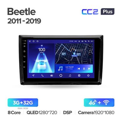 Штатна магнітола Teyes CC2 Plus 3GB+32GB 4G+WiFi VW Beetle (2011-2019)