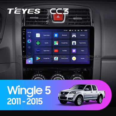 Штатна магнітола Teyes CC3 2K 4+32 Gb Great Wall Wingle 5 2011-2015 10"